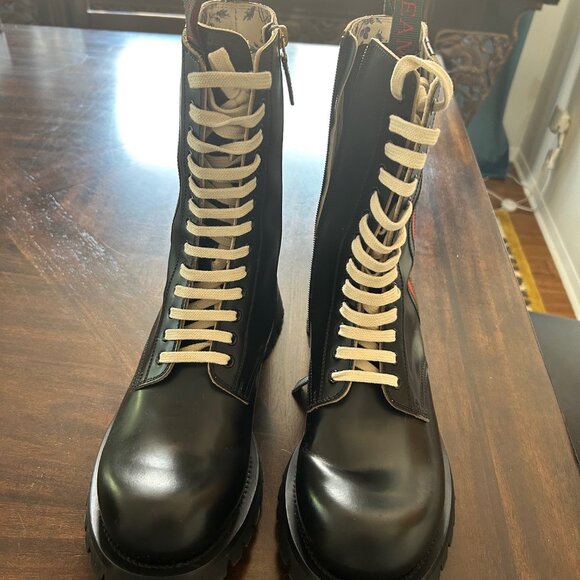 Men's Gucci Arley Tall Web Boots, EU10, US11 - Picture 3 of 14